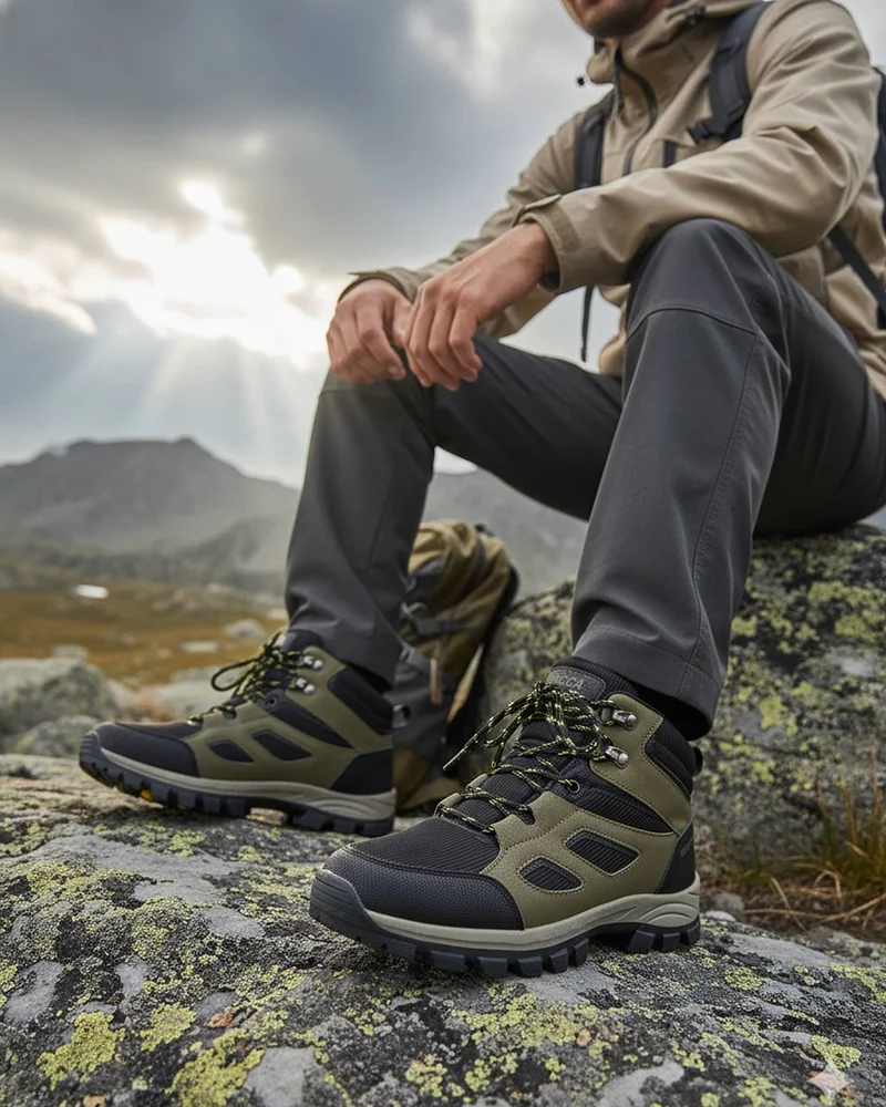 Bacca Bucci Olive ENDURO High-Top Outdoor Hiking Boots for Men | Best Price UAE